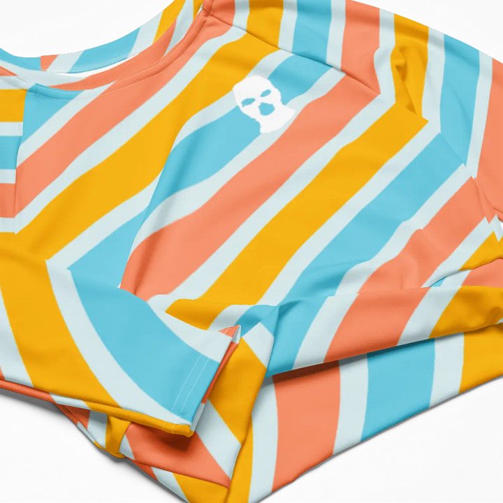 WHITE SKI MASK STRIPED CROP product image (2)