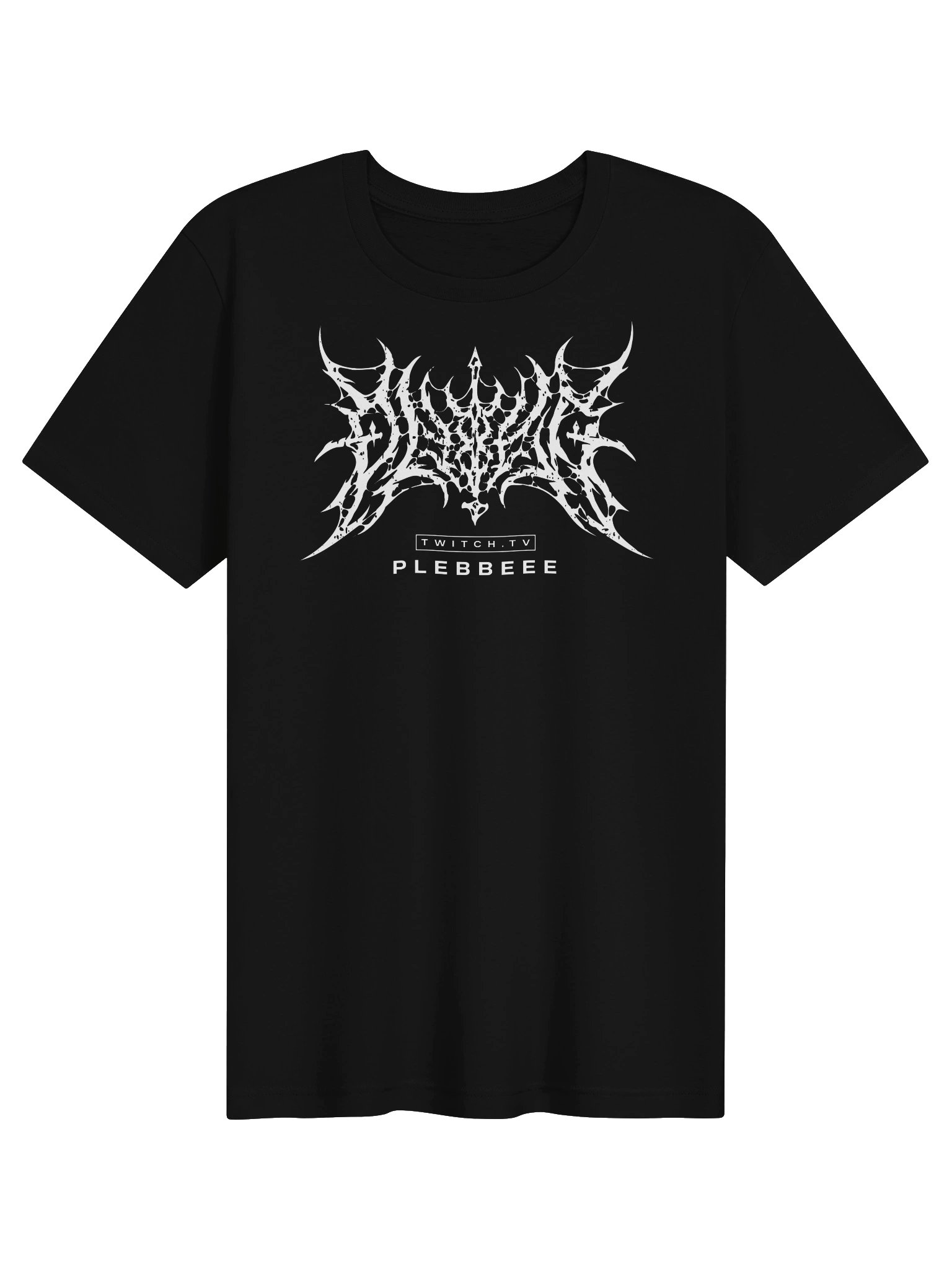 PLEBBEEE Metal Logo Tee | Black/White product image (1)