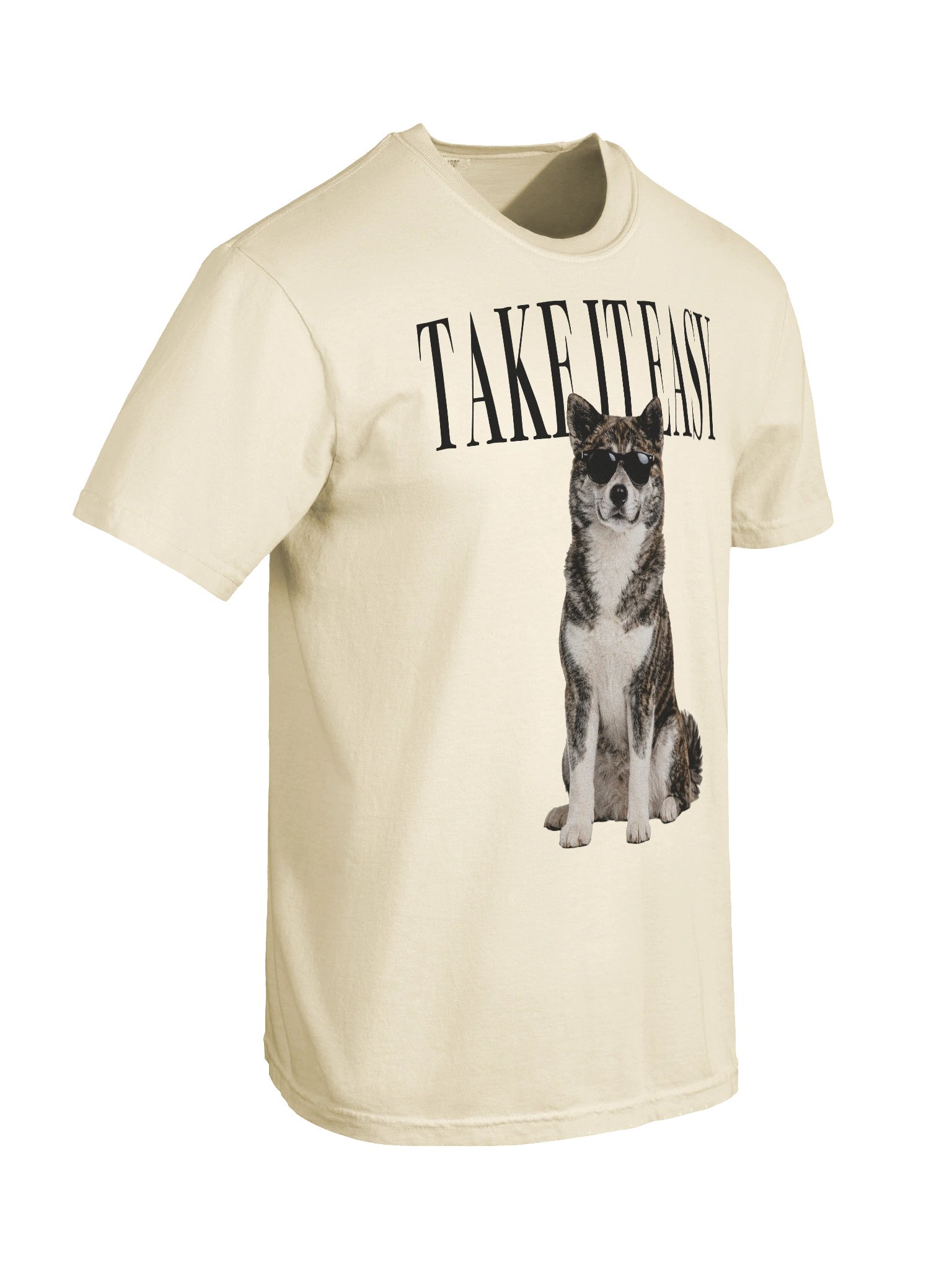 Take It Easy '90s Pop Vintage-Style T-Shirt for Japanese Akita(Brindle & White) Owners product image (11)