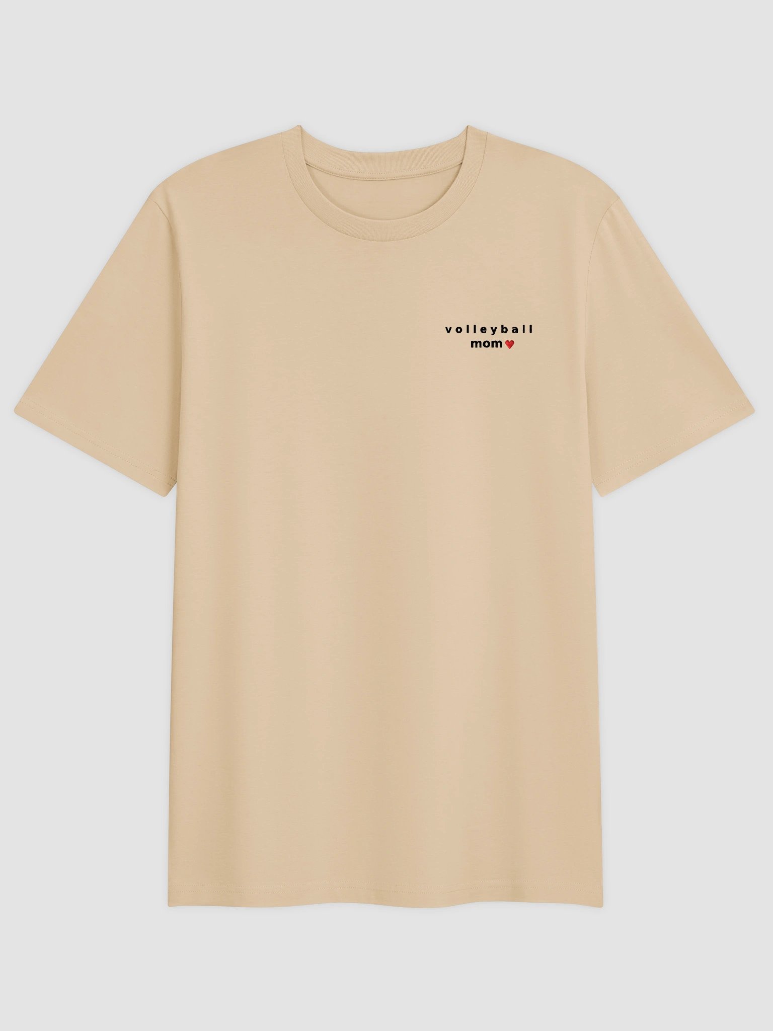 Volleyball Mom Heart Embroidered Organic Tee product image (3)