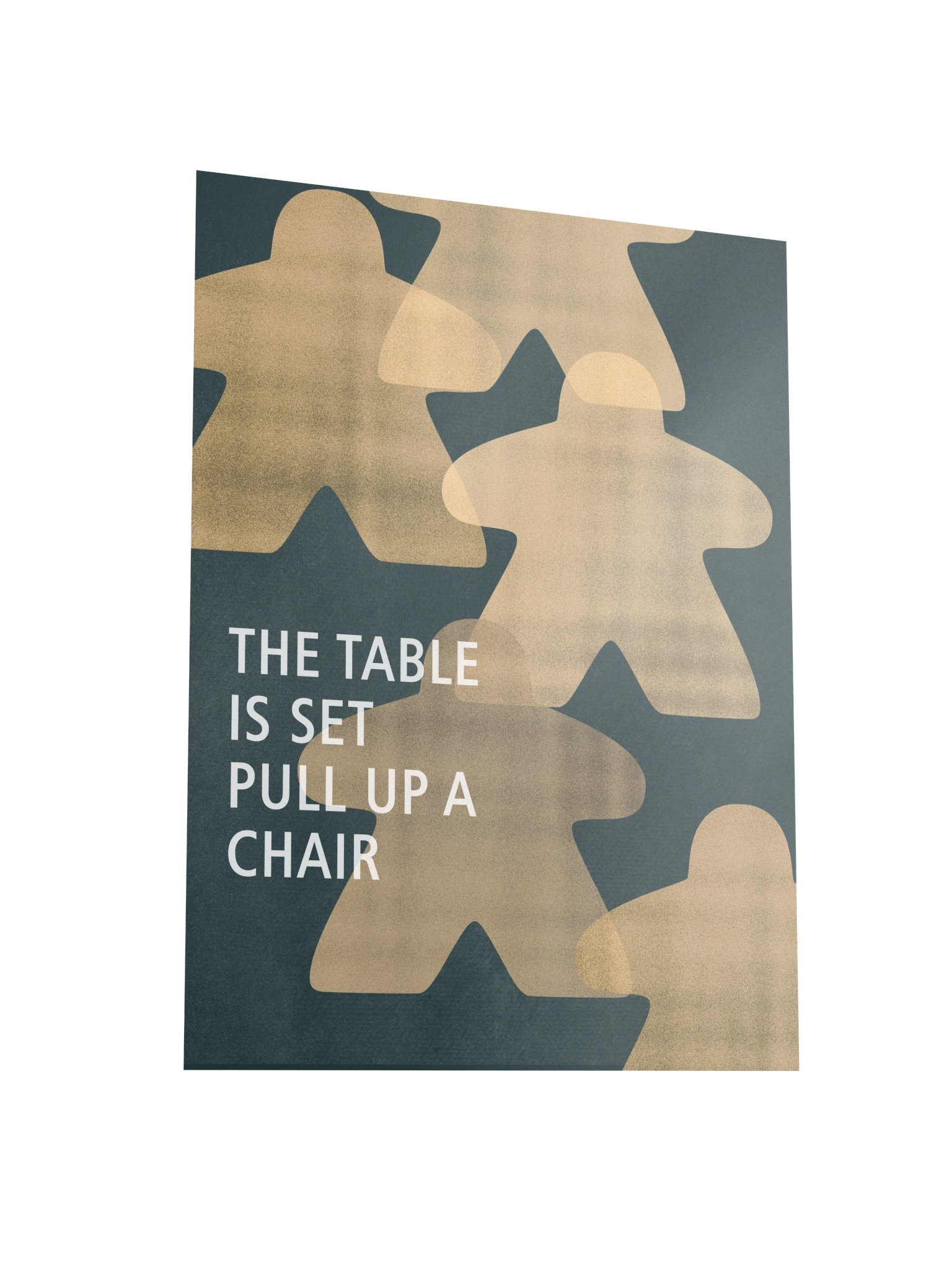 Risograph Meeples Board Game Room Poster - UNFRAMED product image (3)