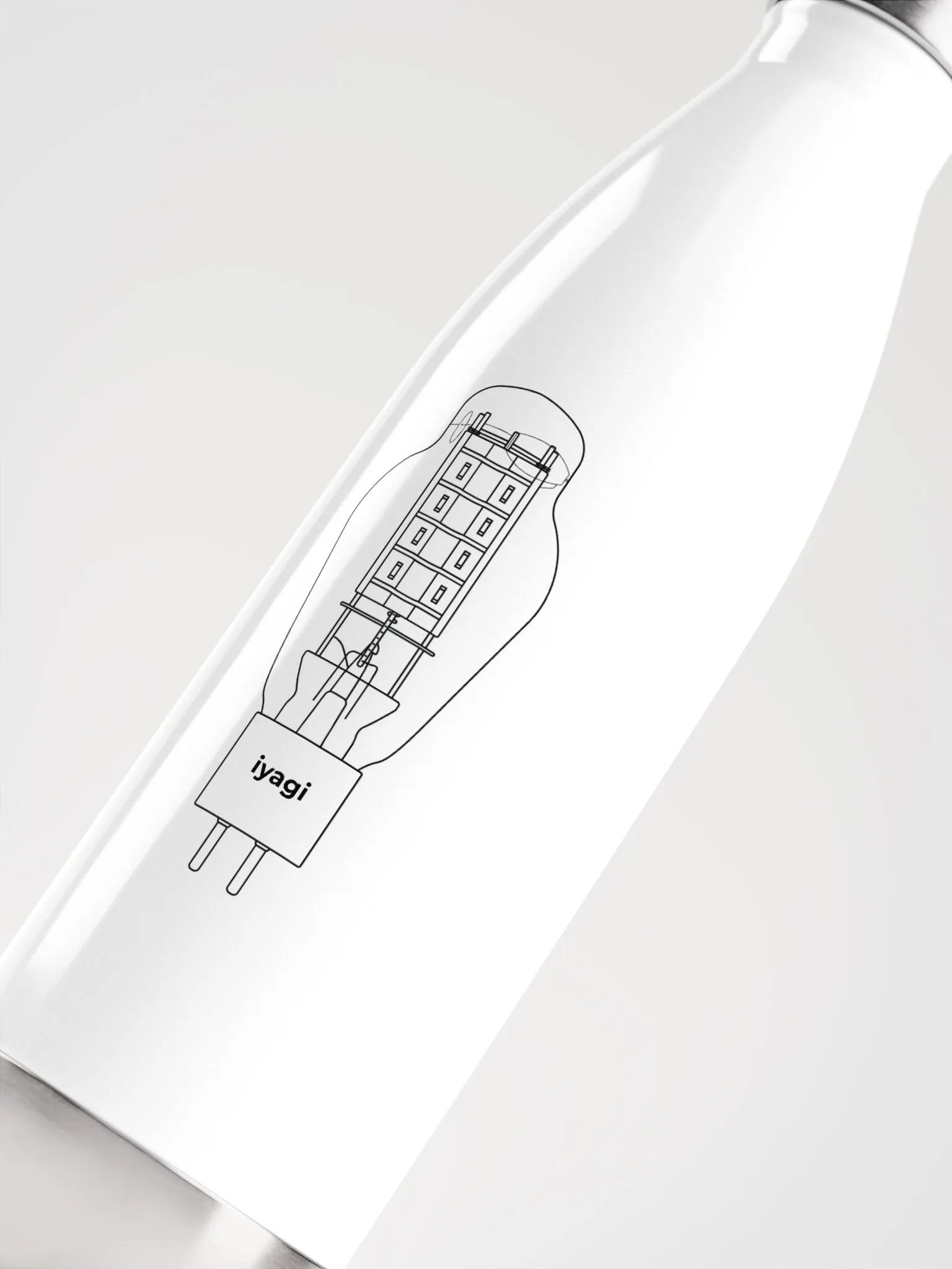 iyagi 300B Tube Stainless Steel Water Bottle (white) product image (2)
