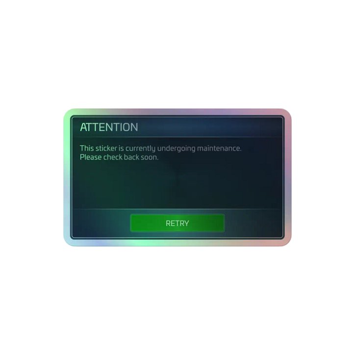 Maintenance Holographic Sticker product image (1)