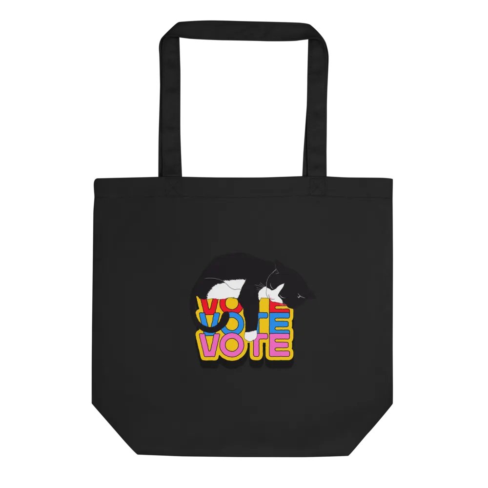 Slumbering Cat Vote Tote Bag product image (1)