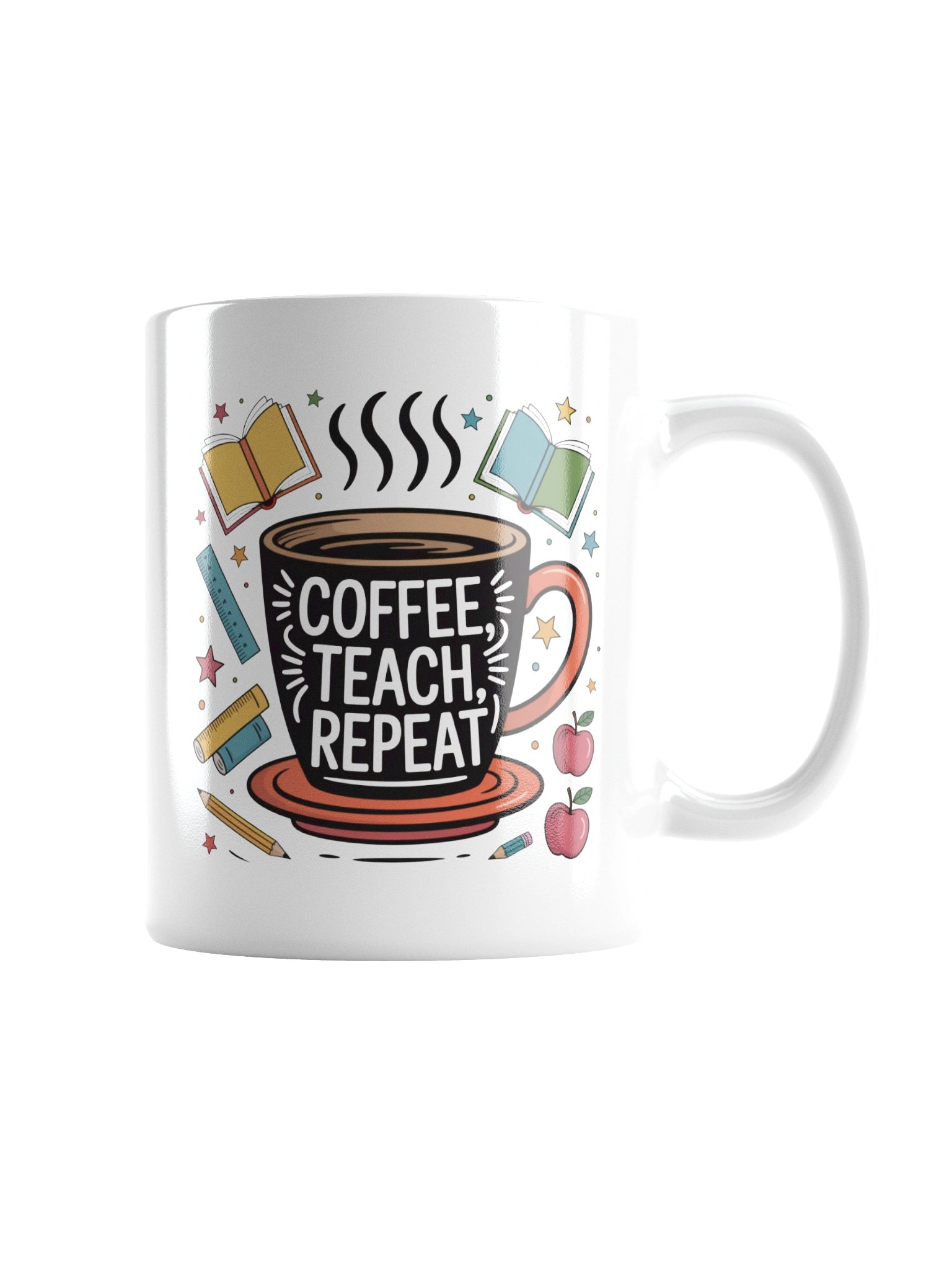 Coffee Teach Repeat Teacher Mug – Funny School Gift product image (8)