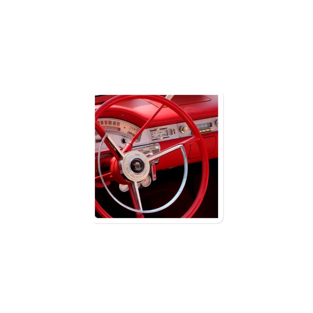 Vintage Steering Wheel Die-Cut Magnet product image (1)