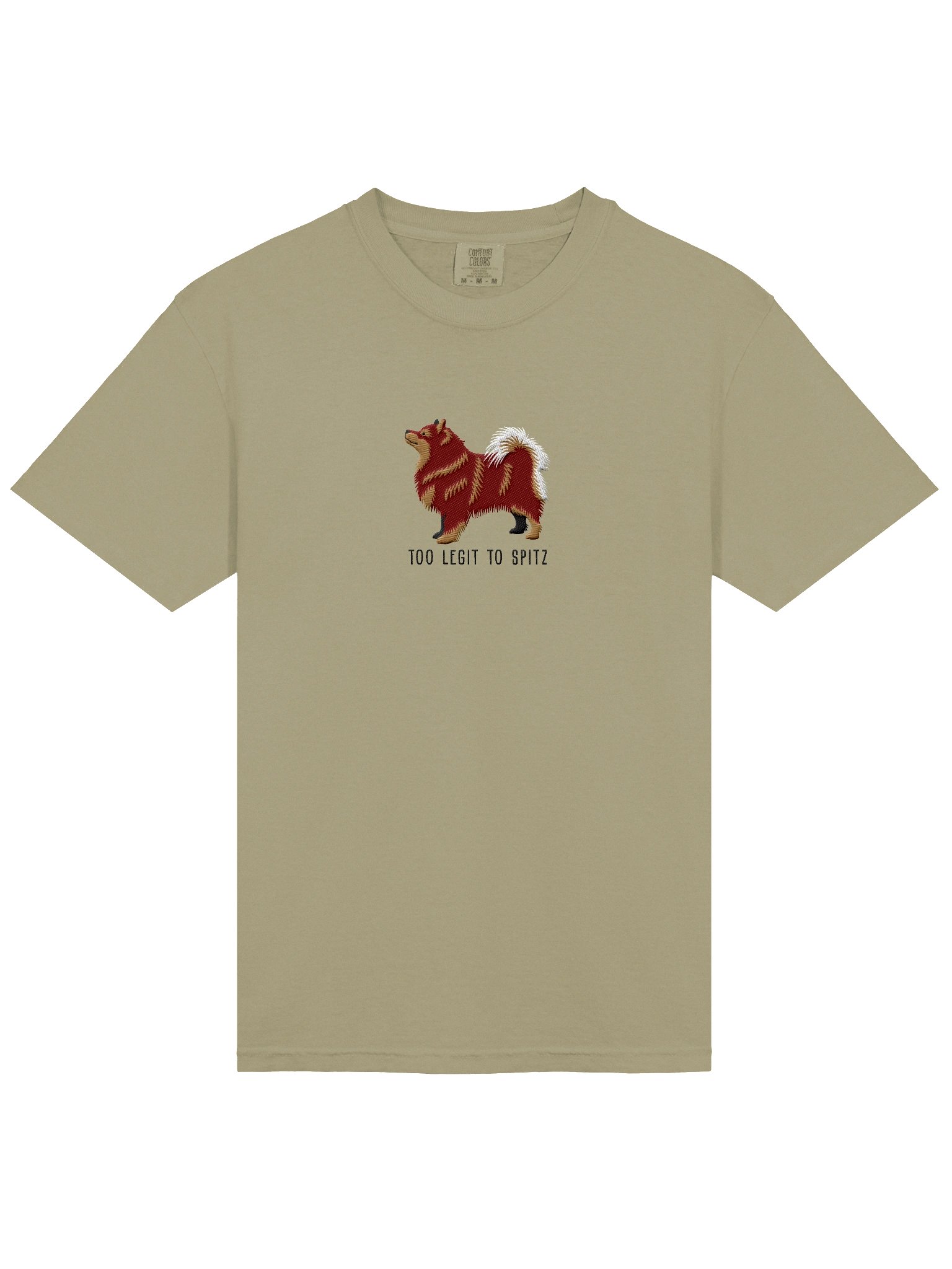 Too Legit to Spitz T-Shirt(Embroidered) of a Finnish Lapphund(Chocolate & Tan) product image (6)