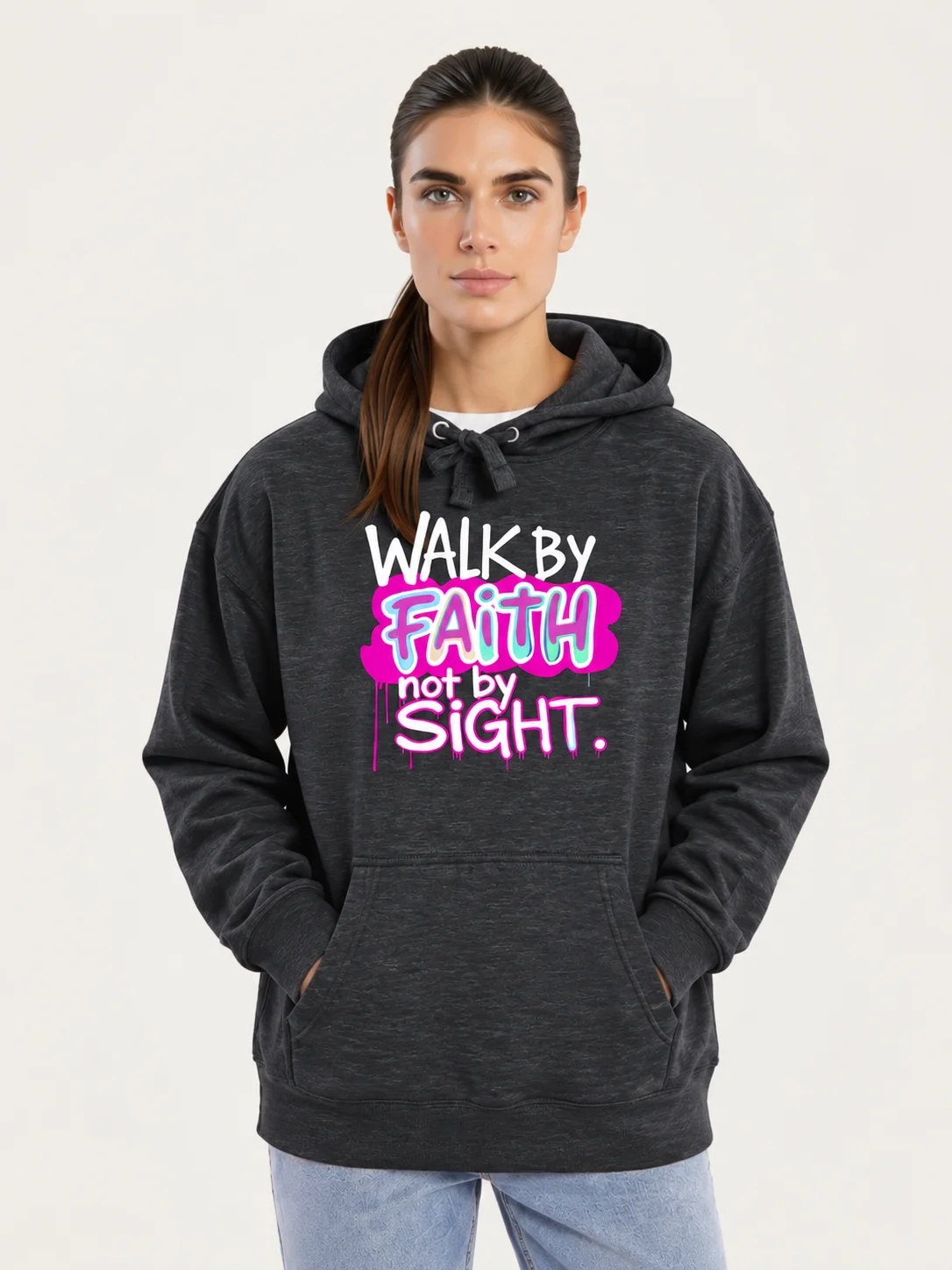 Walk by Faith Not by Sight Premium Hoodie product image (1)