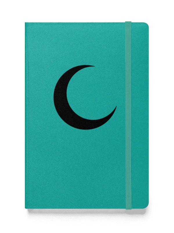 Crescent Moon Notebook – Deep Black Print product image (5)
