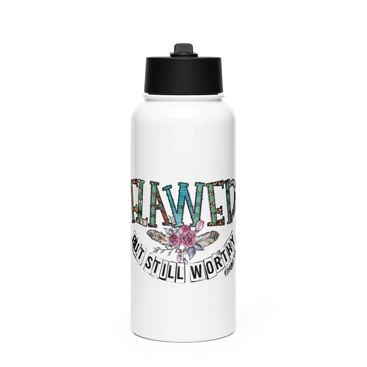 Flawed But Still Worthy - Stainless Steel Sports Water Bottle product image (1)
