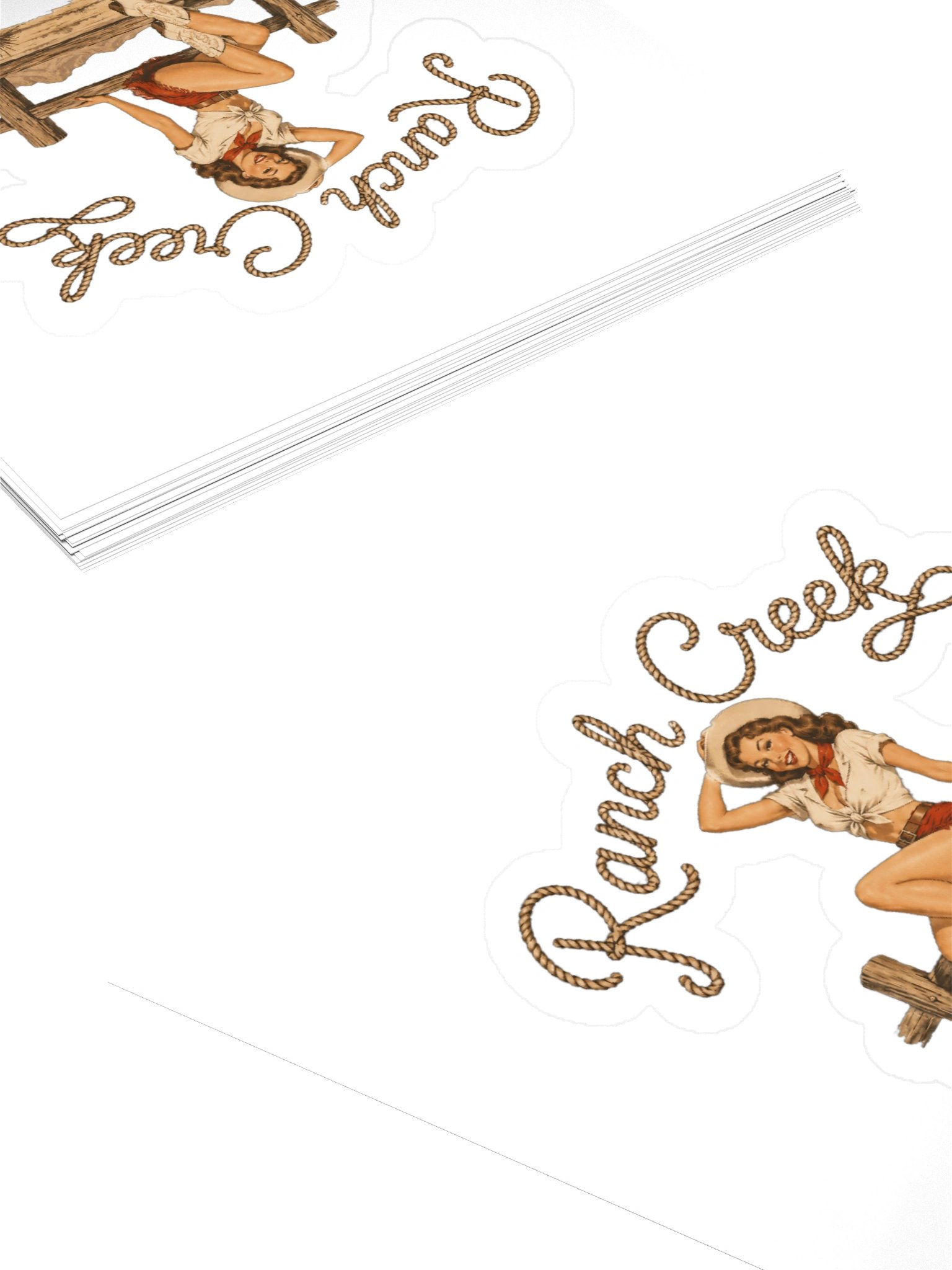 Brunette Cowgirl Sticker product image (4)