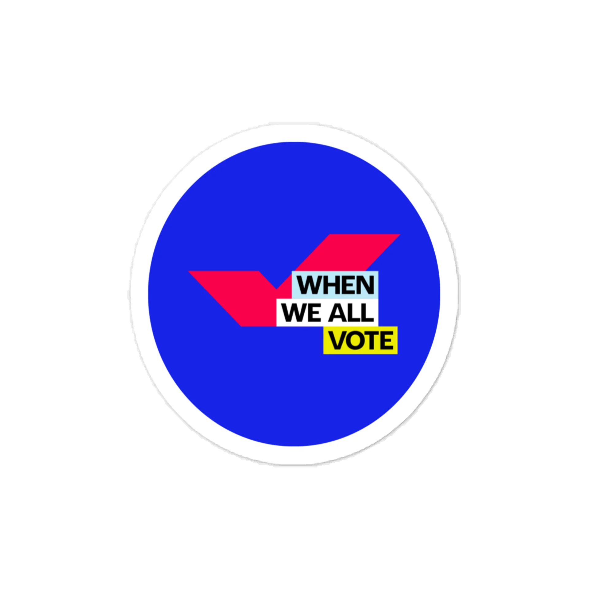 When We All Vote Sticker - Blue product image (1)