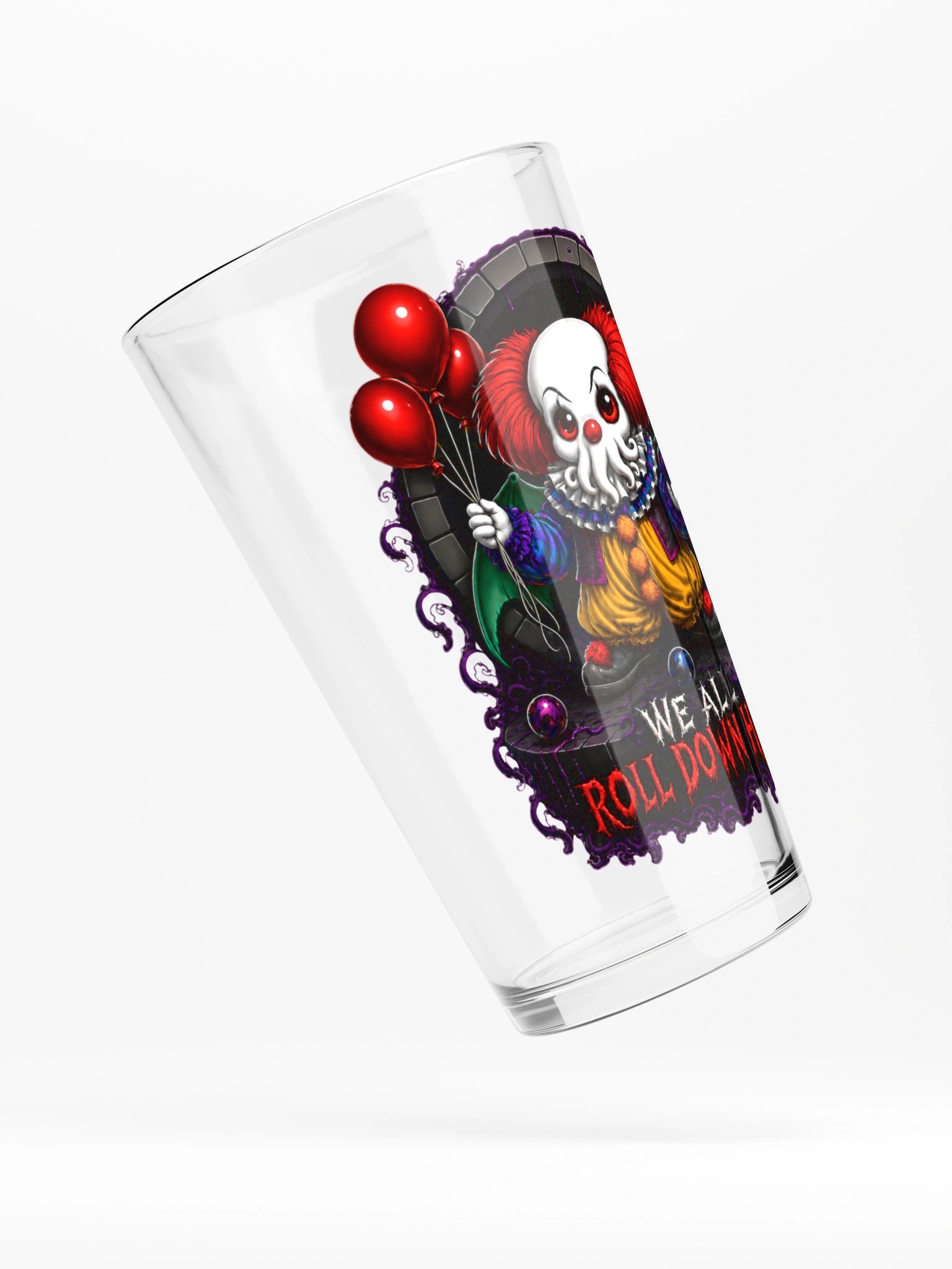 We All Roll Down Here Pint Glass product image (4)