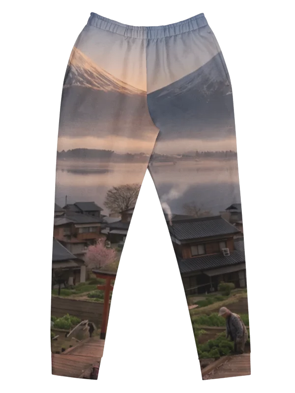 Mount Fuji Recycled Women's Joggers | Eco-Friendly Graphic Sweatpants product image (1)