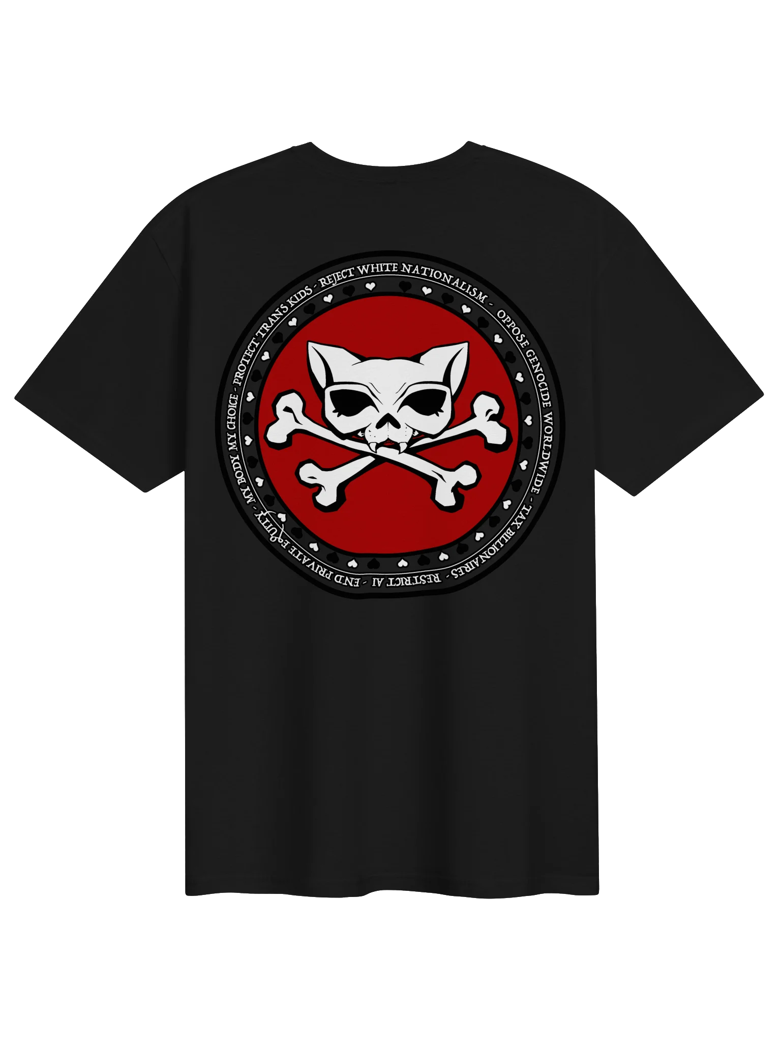 Reject White Nationalism + My Politics Kat Skull Softstyle tee product image (2)
