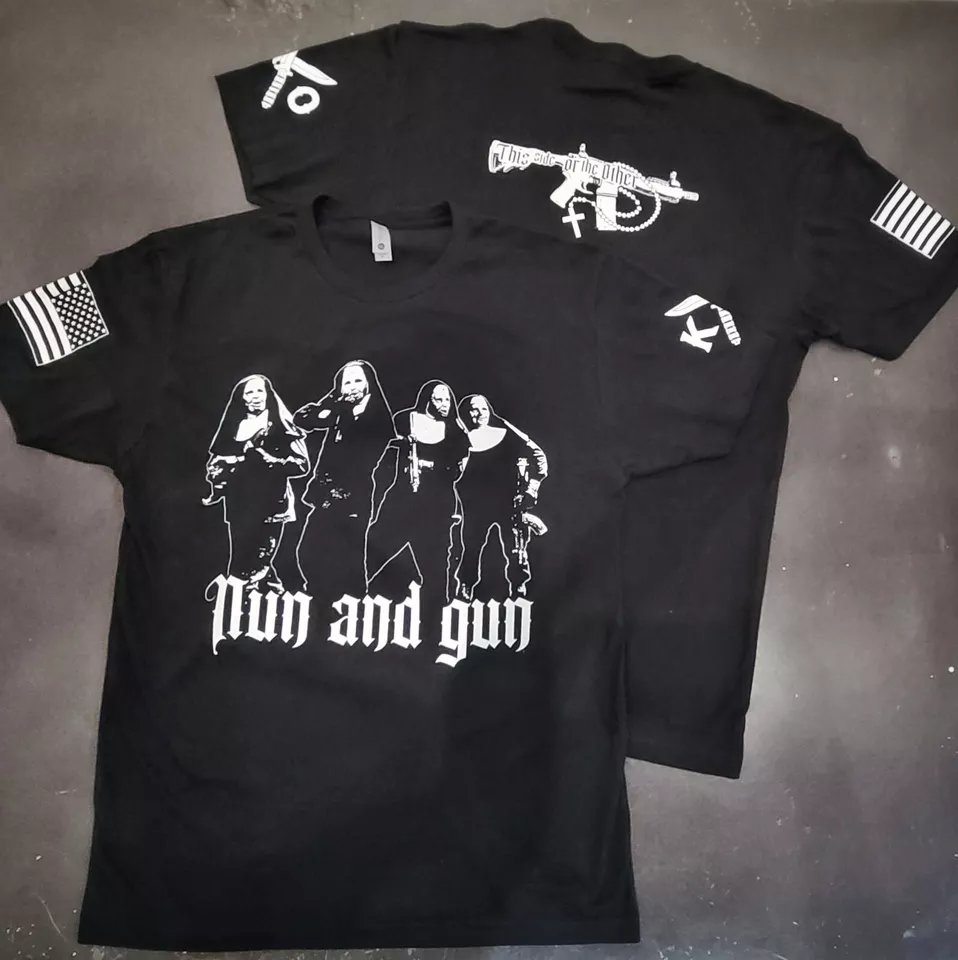 Nun and Gun T-Shirt I Patriot I Veteran I The Town I Military I America product image (1)