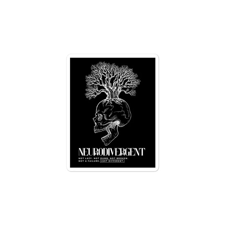 NEURODIVERGENT SKULL die-cut magnet product image (2)