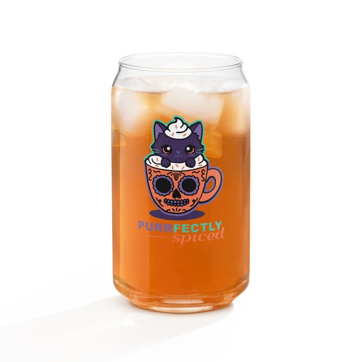 Purrfectly Spiced 16oz Can-Shaped Drinking Glass product image (2)