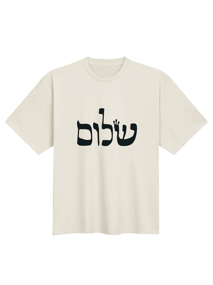Shalom שלום Oversized Black T-Shirt product image (1)