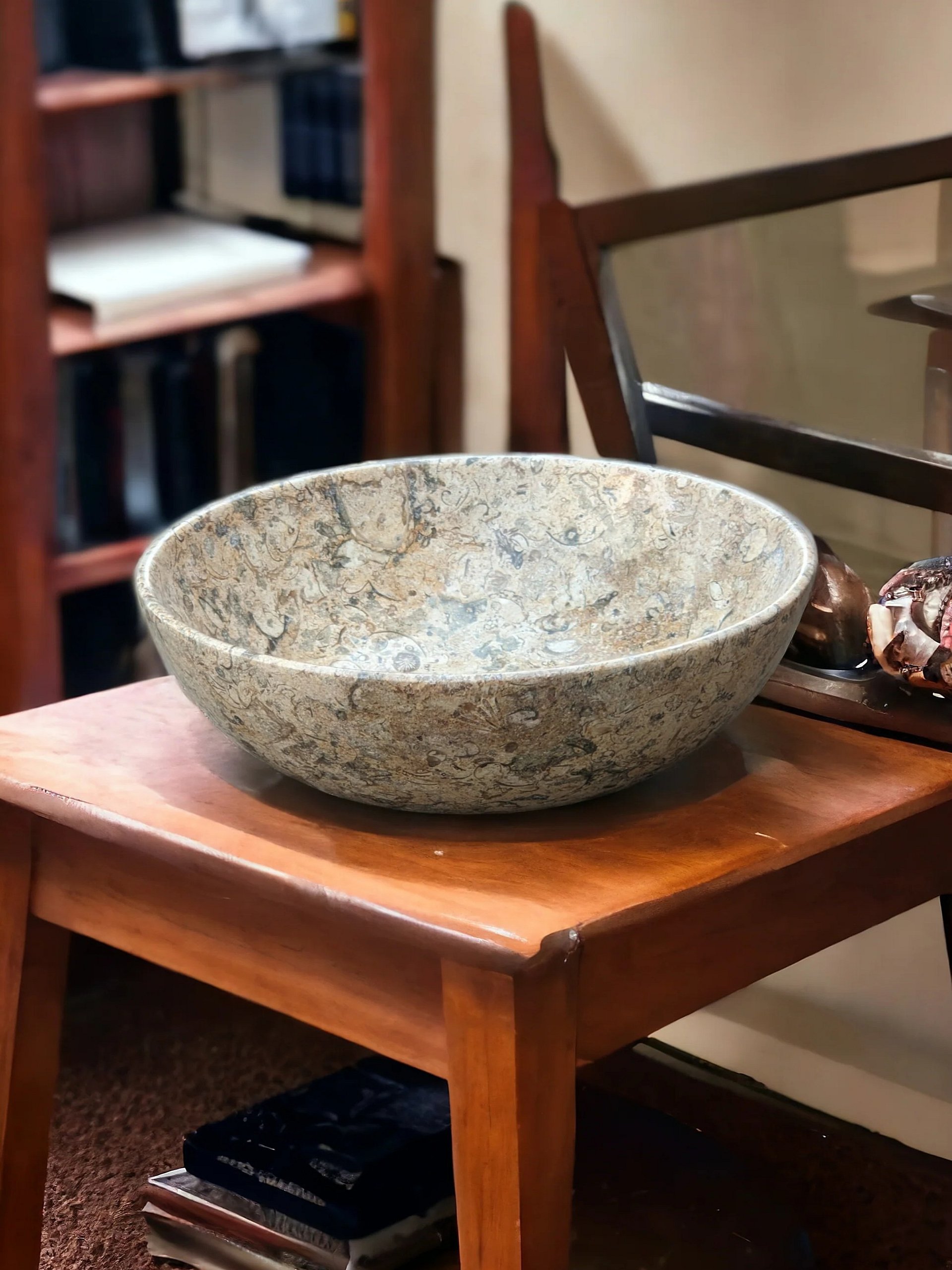 Fossil stone bowl product image (5)