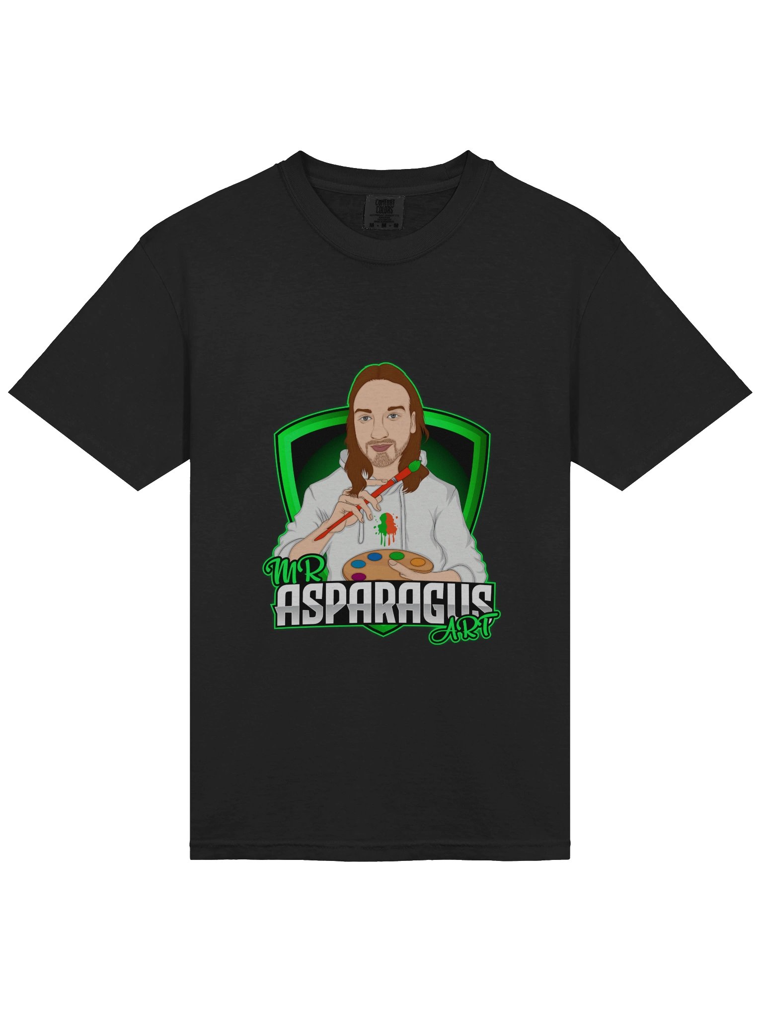 Mr. Asparagus Artistic Splatter Comfort Logo T-Shirt product image (33)