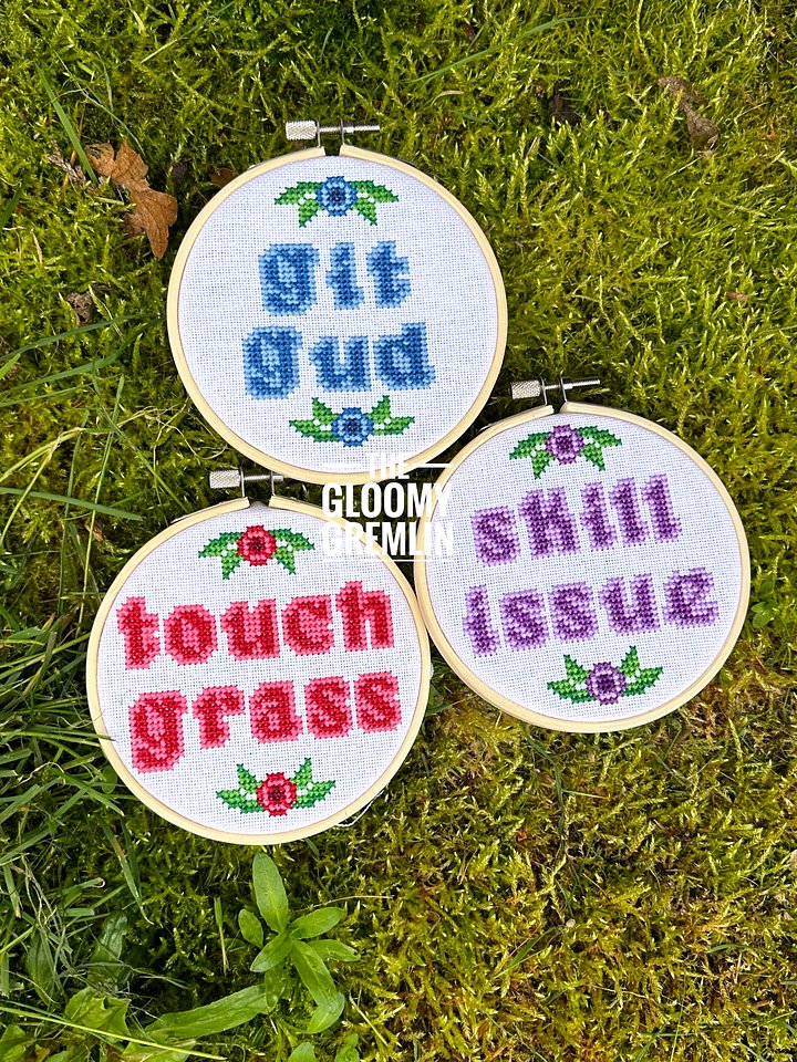 Touch Grass 2.0 - Cross Stitch Pattern product image (2)