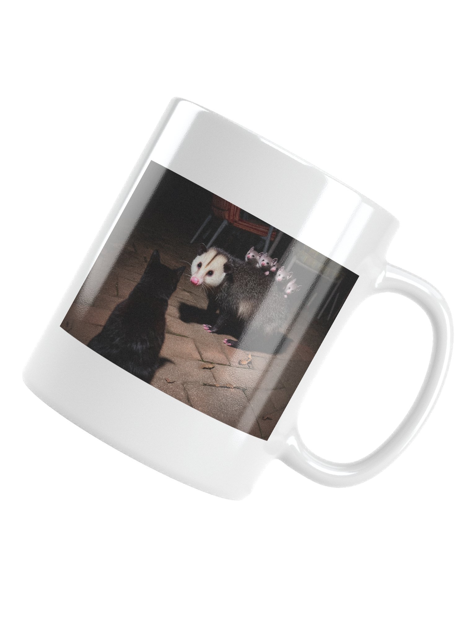 Cat meets opossum family Cup product image (3)