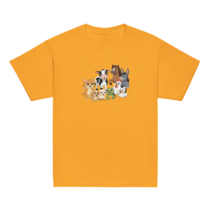 Cute Farm Animal Crew Youth Tee product image (2)