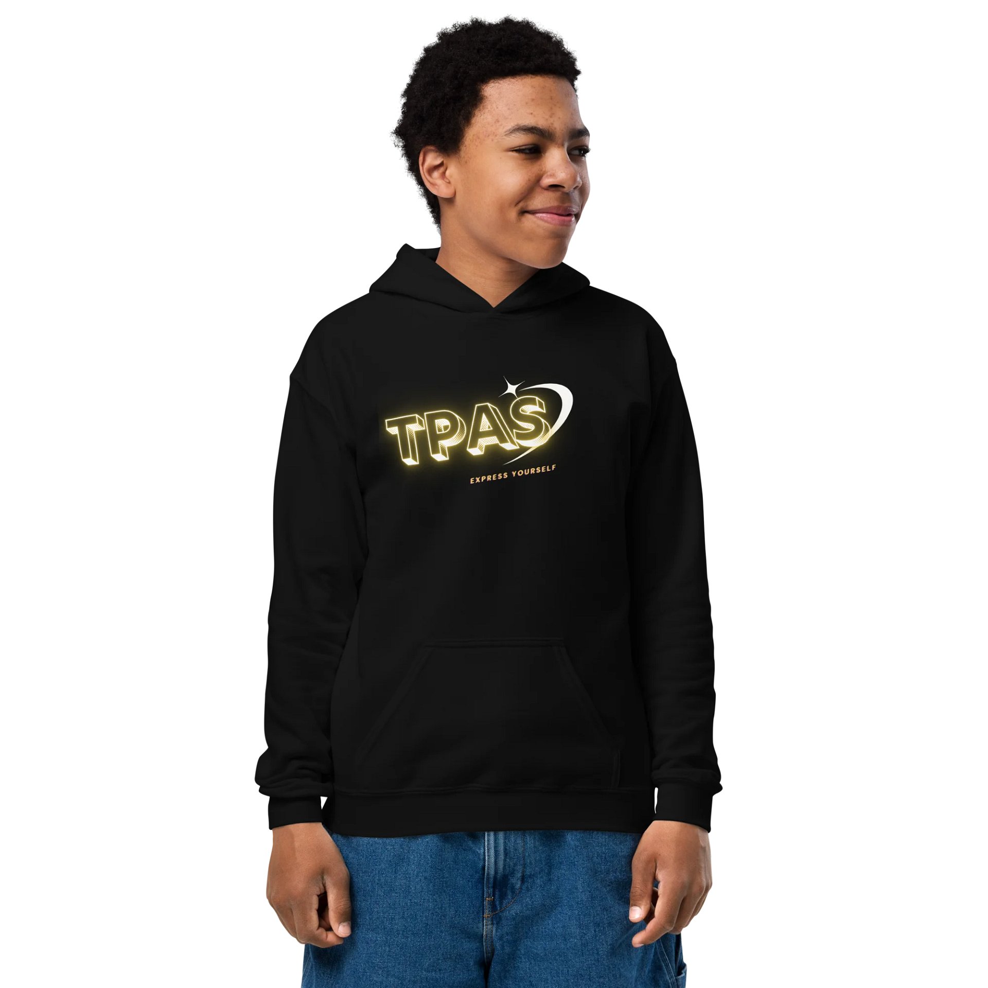 Midnight Glow Unisex Youth Hoodie (Yellow) product image (1)