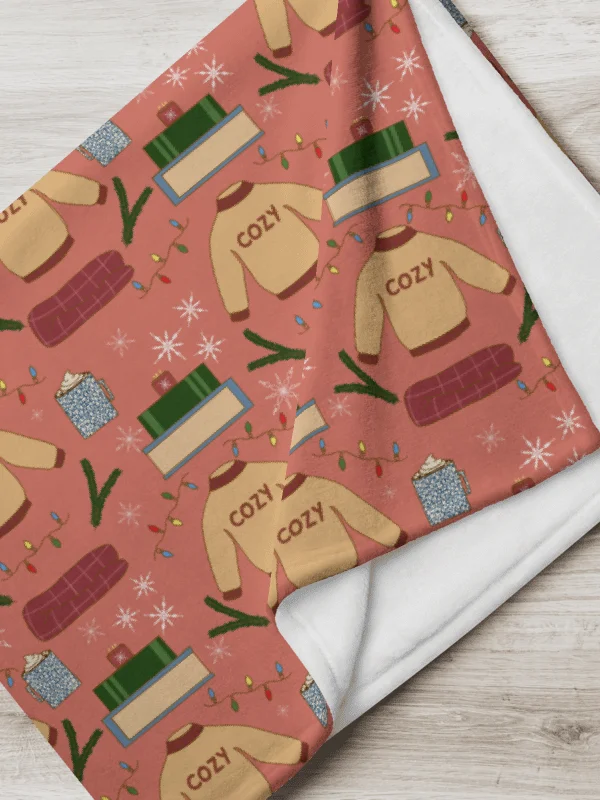 Cozy Winter in Red Throw Blanket product image (1)