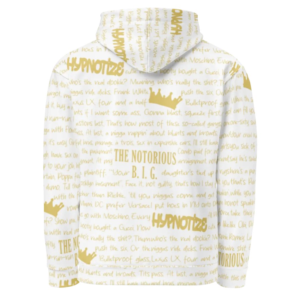 Hypnotize - The Notorious B.I.G. - WHITE w/GOLD - Unisex Hoodie product image (3)