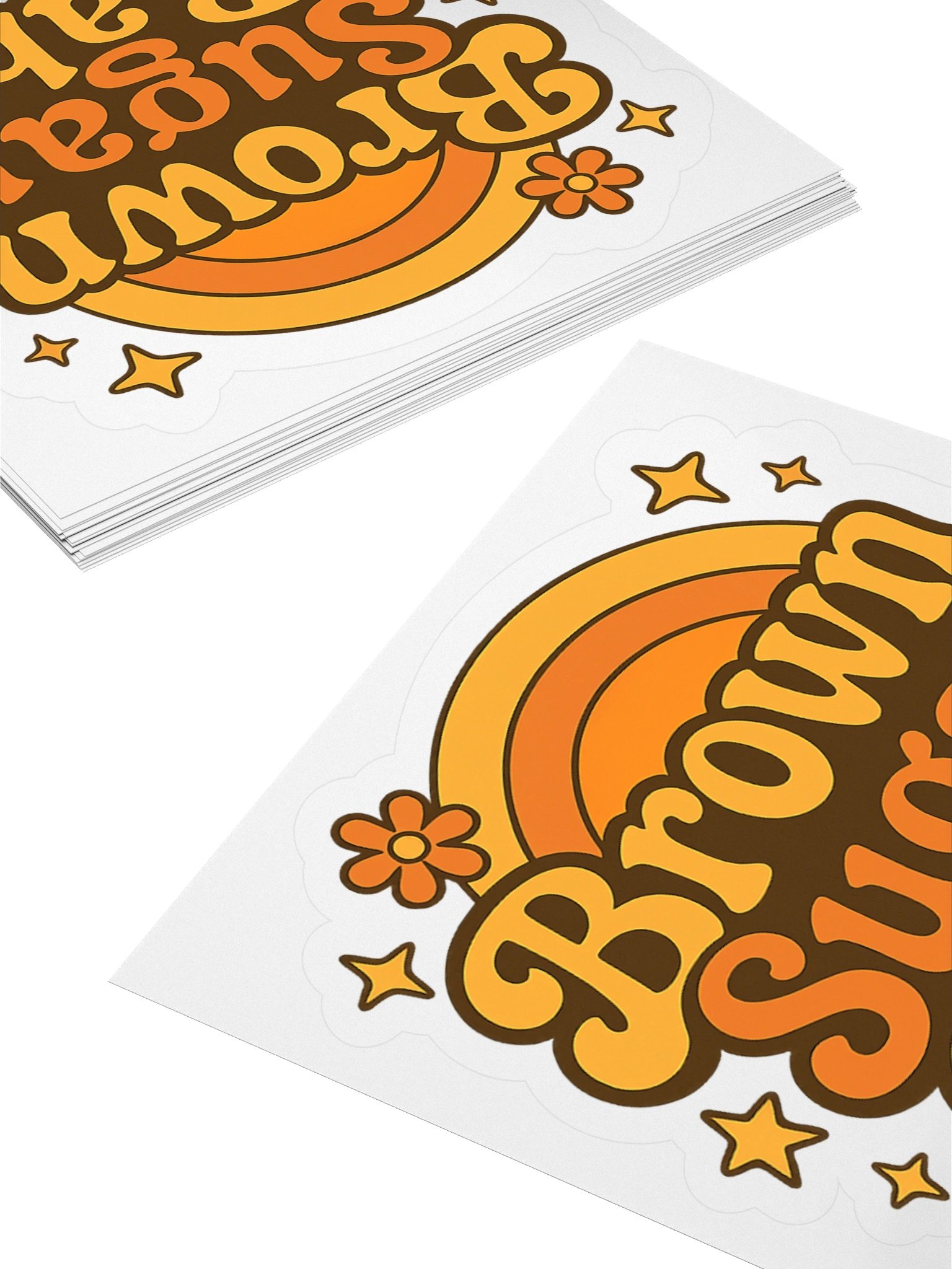 Brown Sugar Babe Retro Kiss Cut Stickers product image (10)