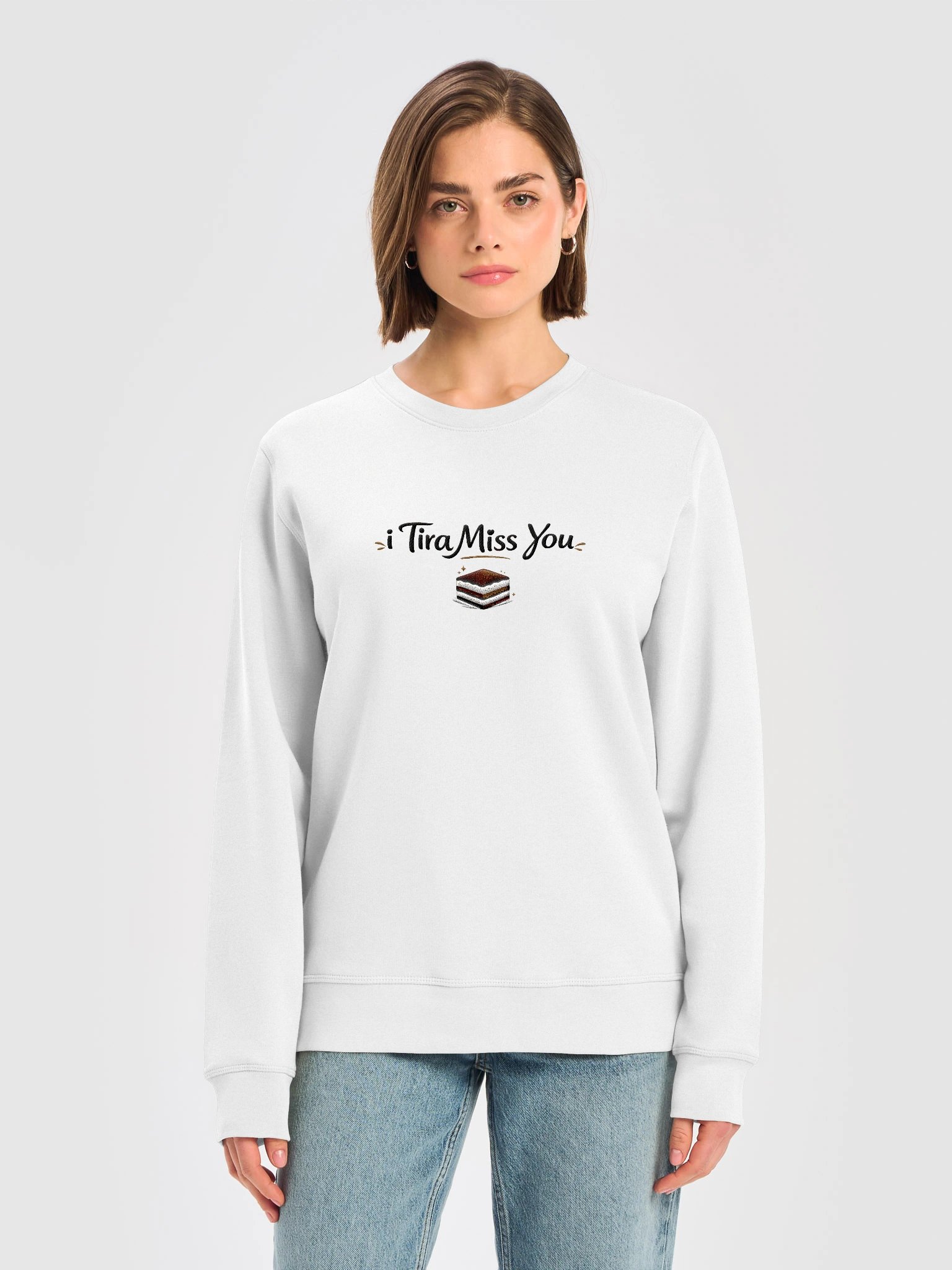 "I Tira Miss You" Embroidered Cute Tiramisu Cozy Sweatshirt product image (4)