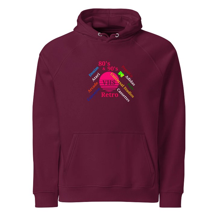 Retro VHS Mix Eco Raglan Hoodie product image (1)