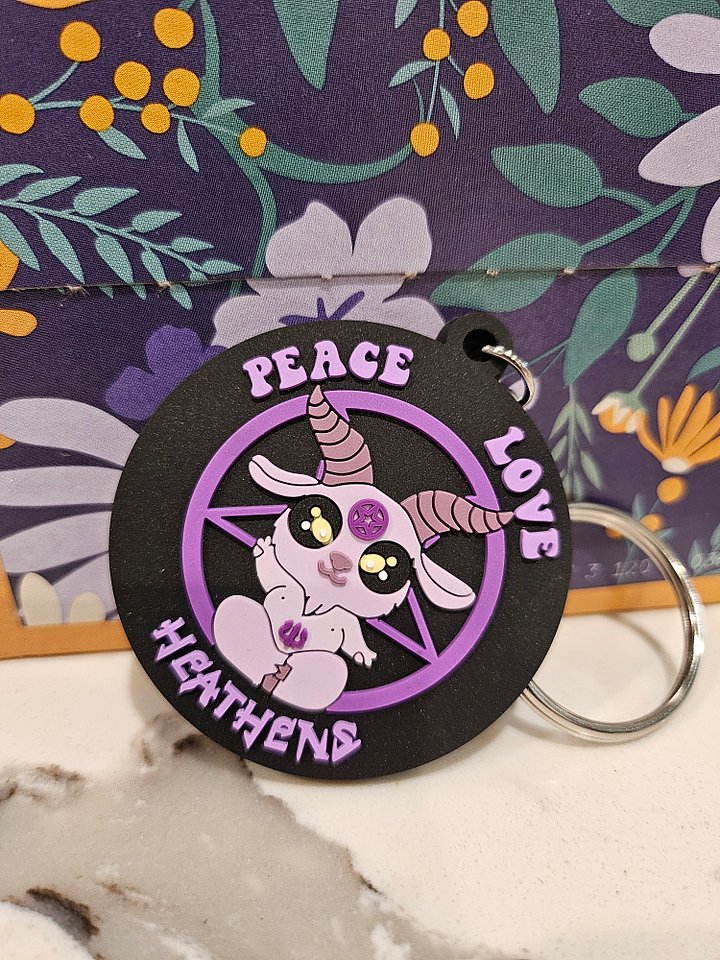Limited Edition Keychain - Peace, Love, Heathens product image (2)