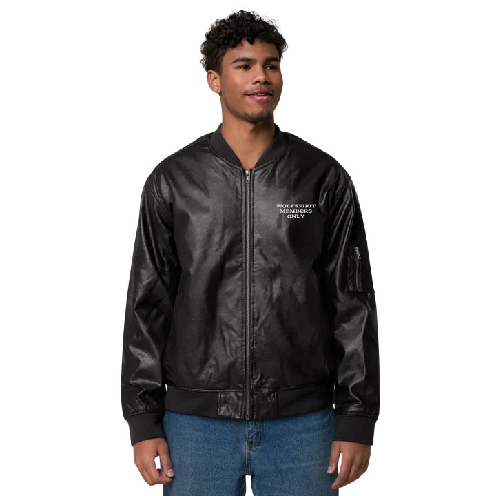 Wolfspirit Members Only Faux Leather Bomber Jacket product image (2)