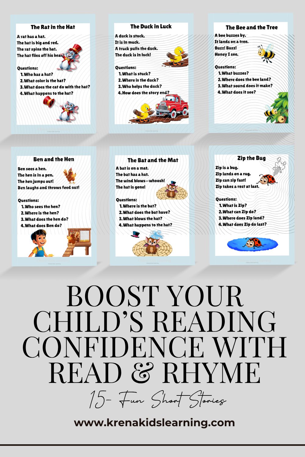 Read & Rhyme: 15 Fun Short Stories with Questions for Early Readers product image (2)