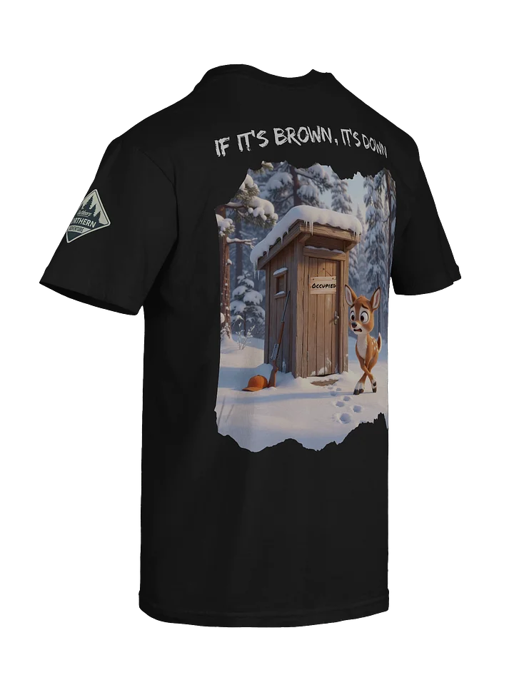 If It’s Brown, It’s Down — Funny Winter Deer Hunting T-Shirt product image (2)