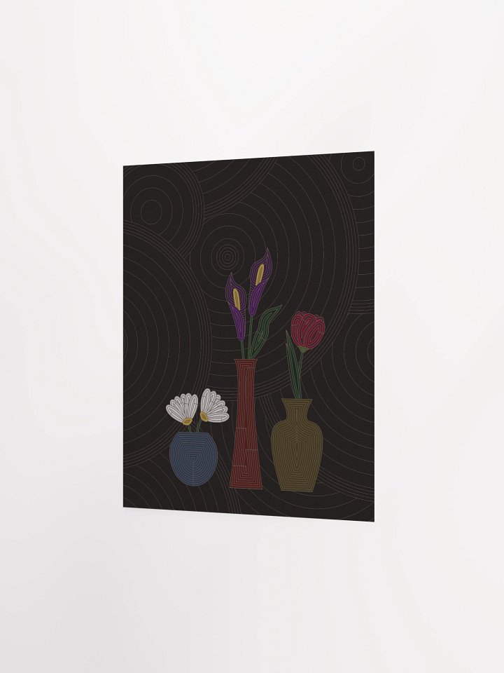 Simple line art flowers in vases (Poster) product image (4)