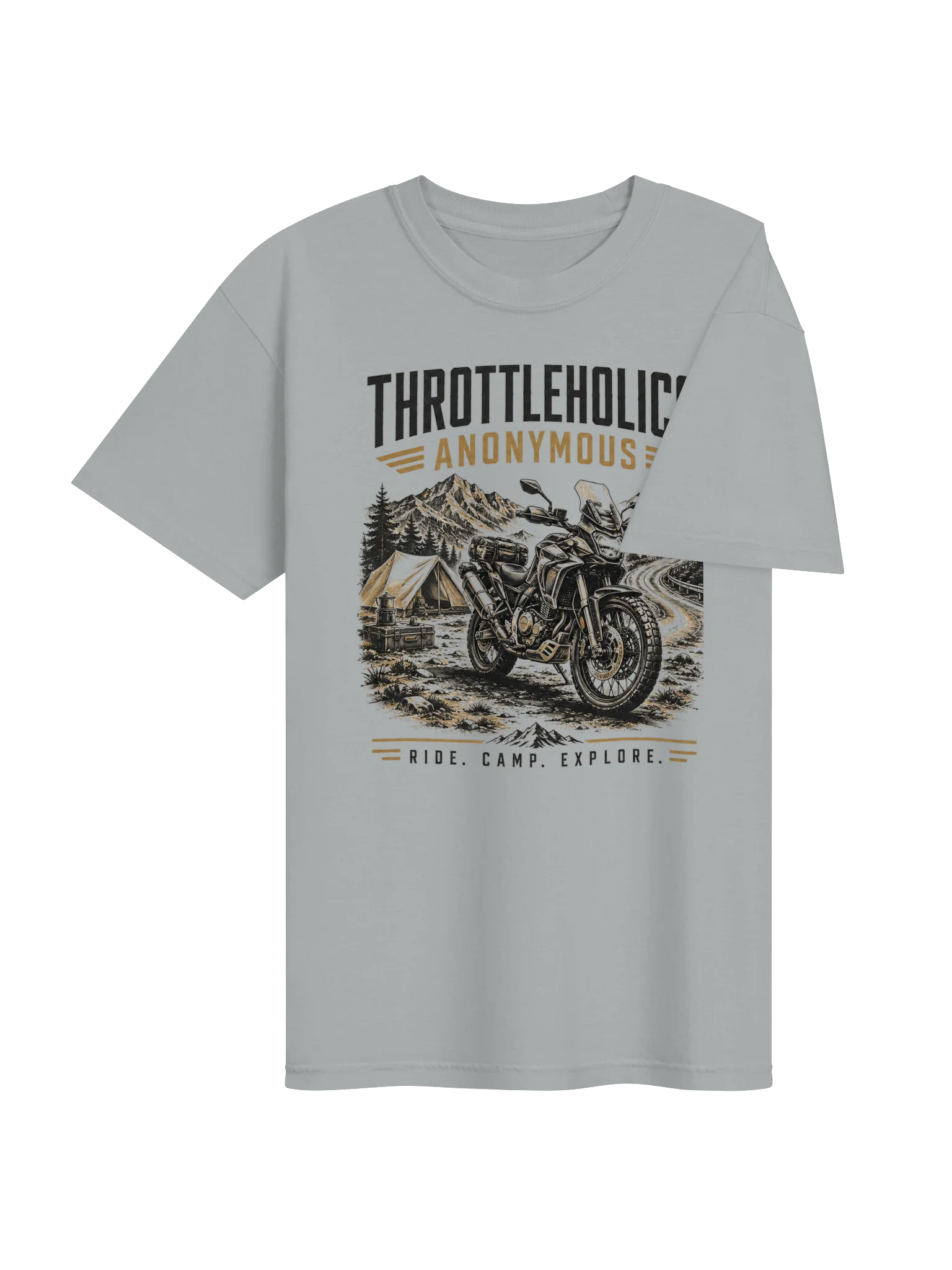 Ride. Camp. Explore. | ADV & Motorcycle Camping Tee product image (4)