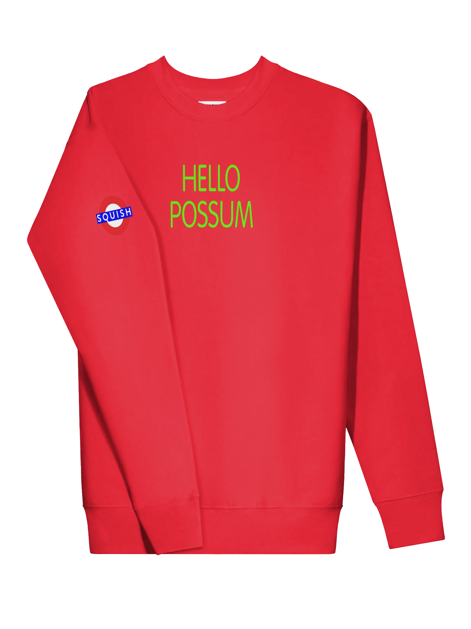 Hello Possum Graphic Crewneck - Lime Green product image (2)