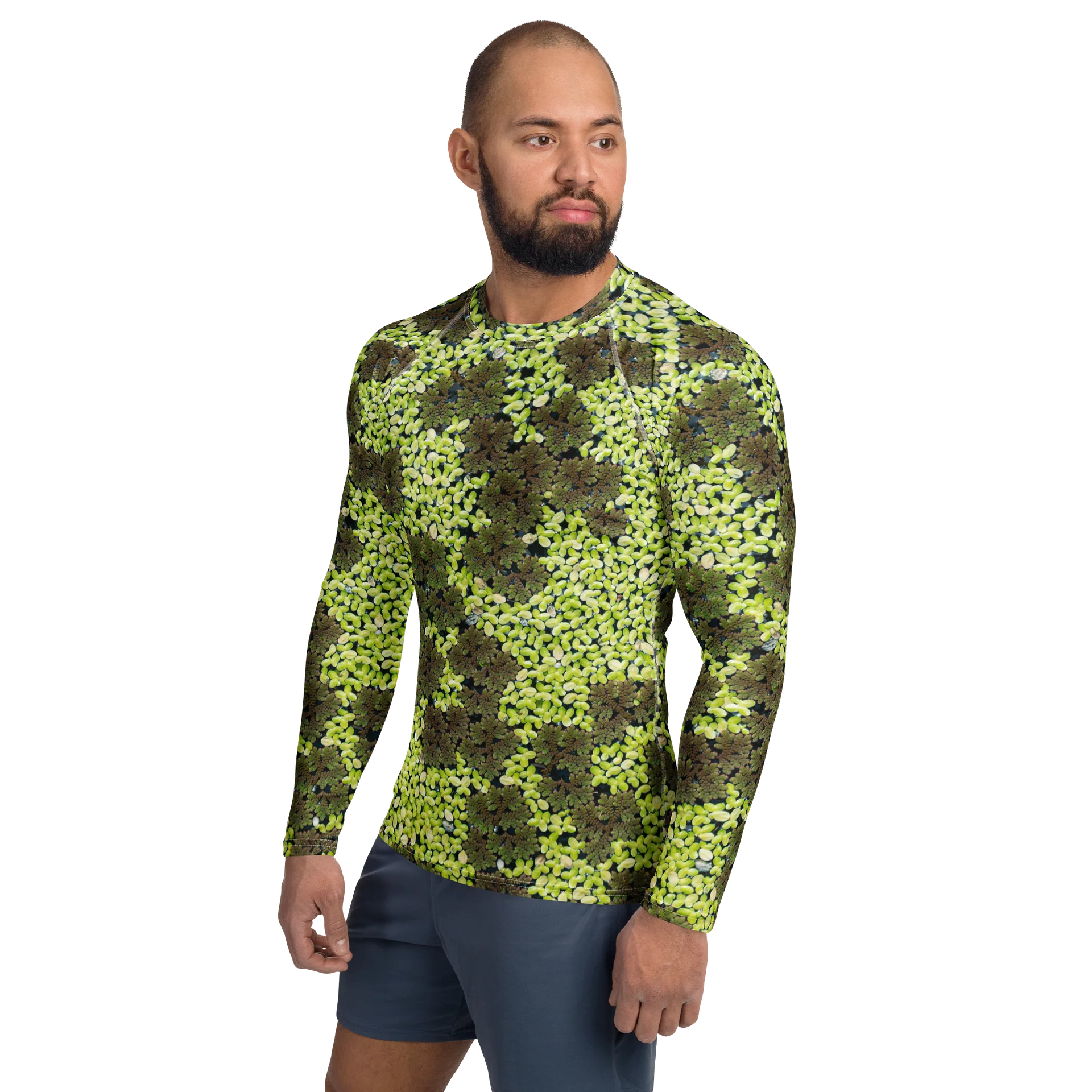 Verdant Life Light All-Over Print Men's Botanical Long Sleeve Rash Guard product image (3)