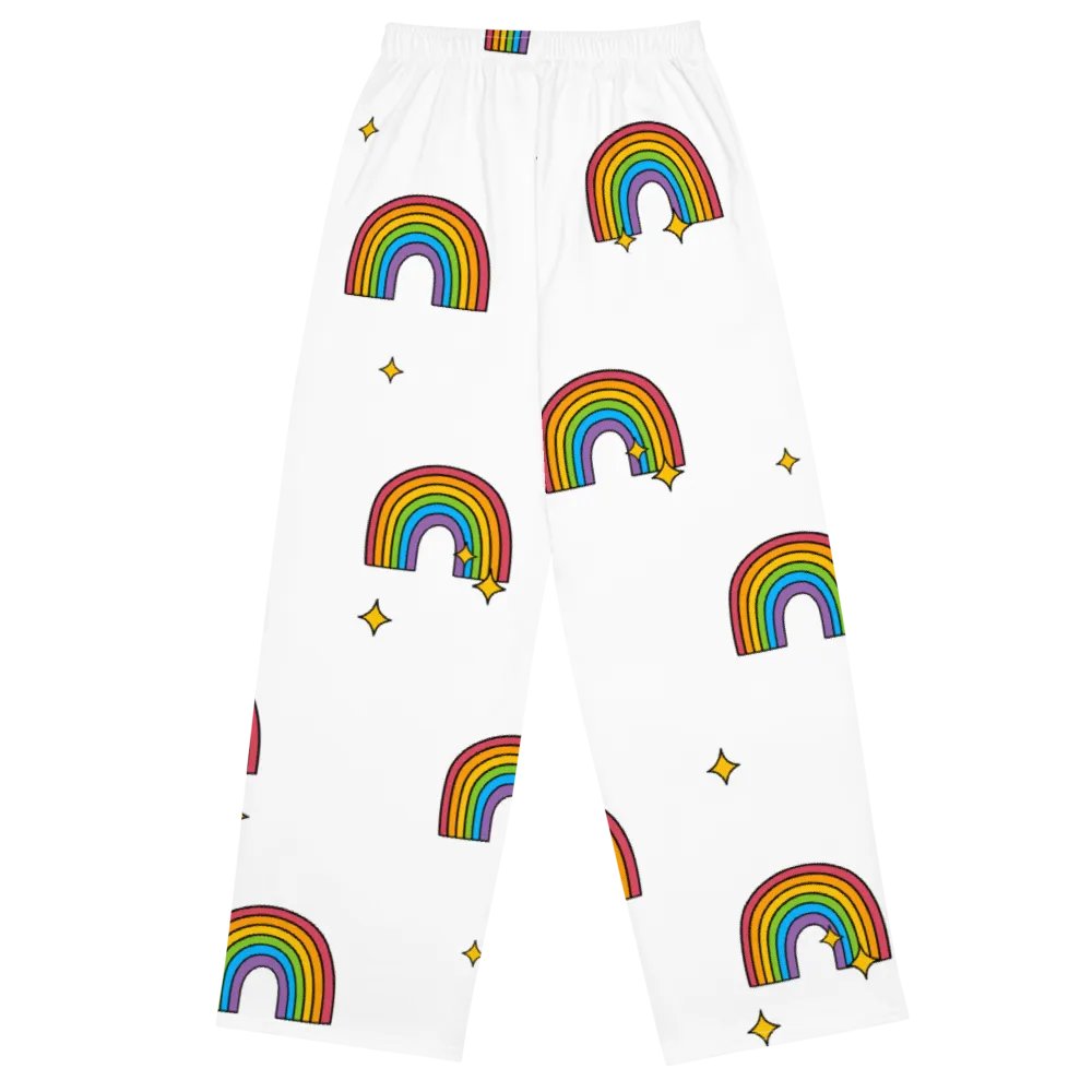 Live Love Rainbow All-Over Wide-Leg Pants product image (2)