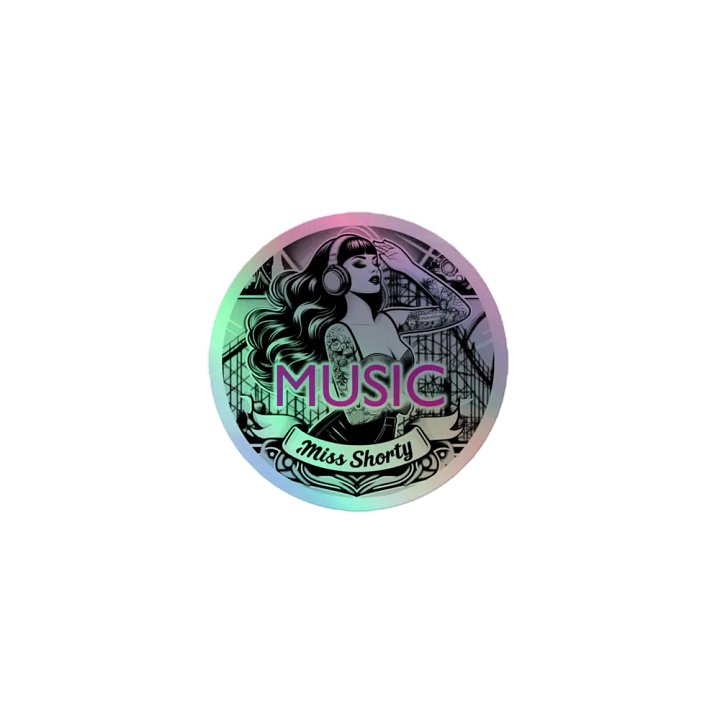 Miss Shorty Music Holographic Sticker product image (1)