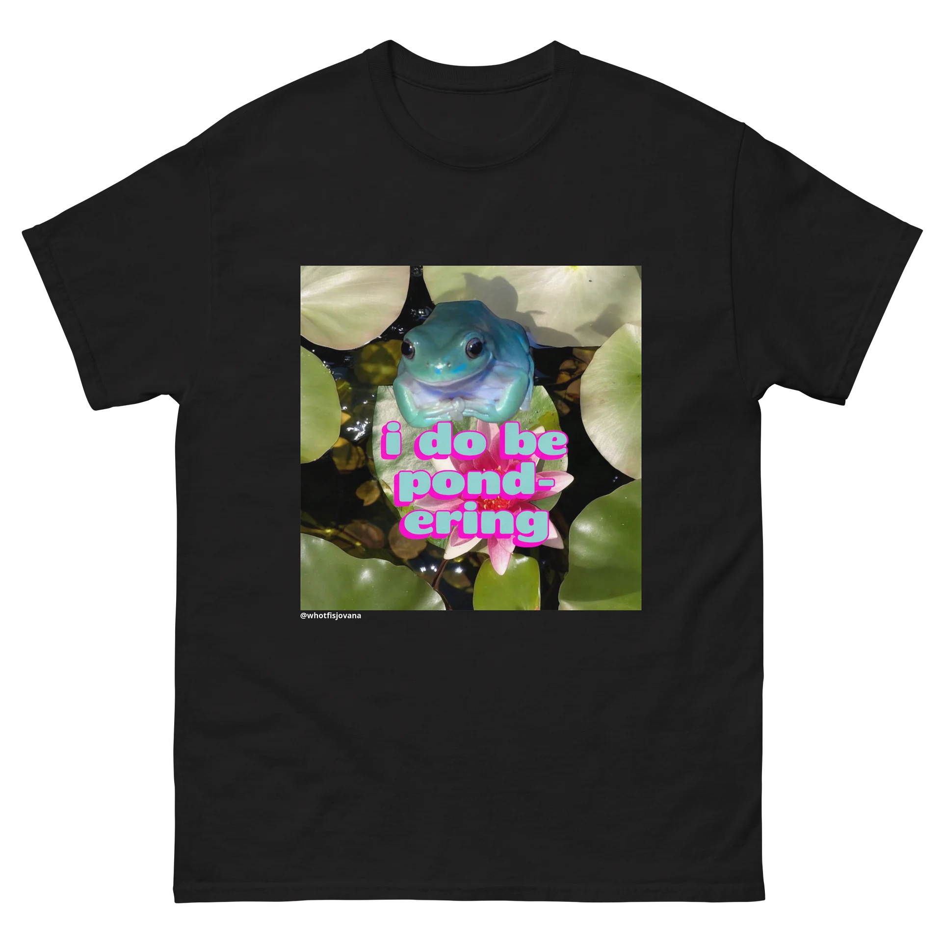 i do be pond-ering 🐸 tee - black product image (1)