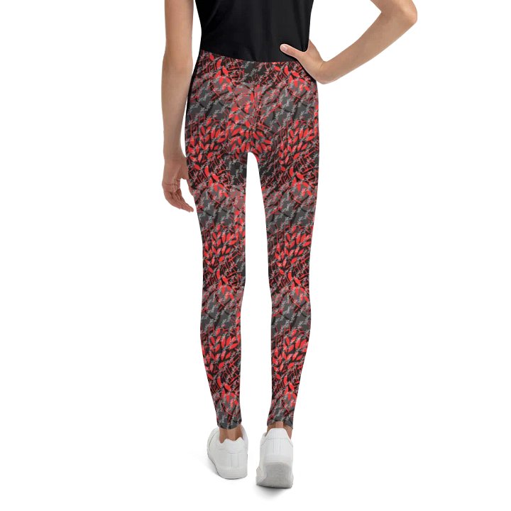 JoBeths' Signature Leggings 👖 Youth Red Leave's 🍃 Design product image (2)