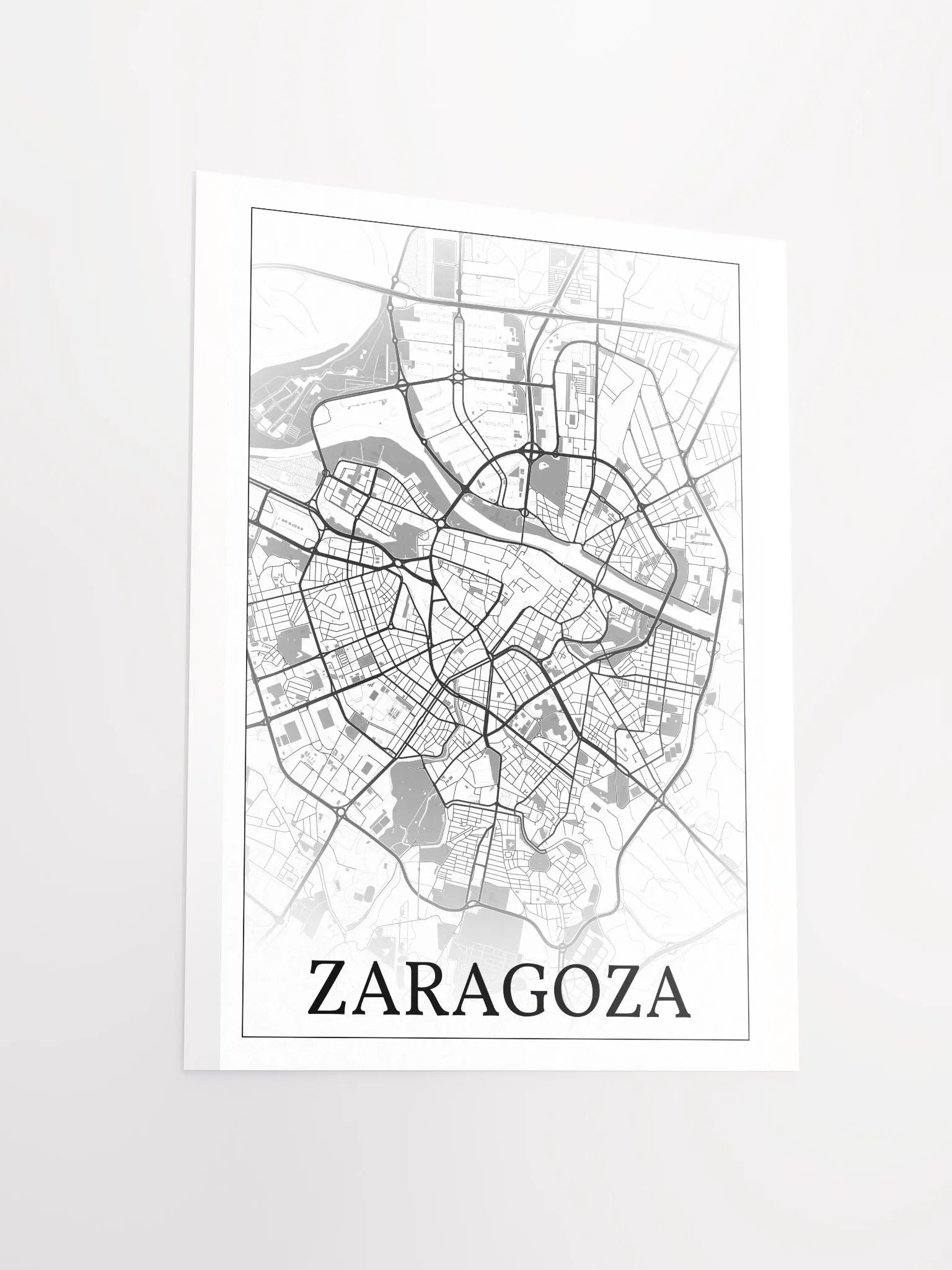 Zaragoza, Spain, city map print product image (13)