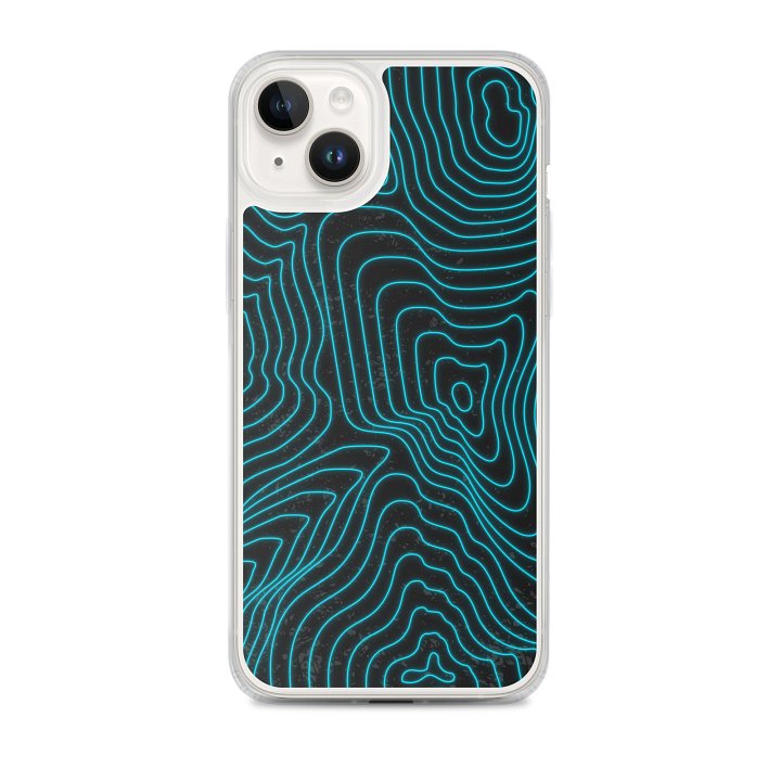 Neon Topographic iPhone Case product image (1)