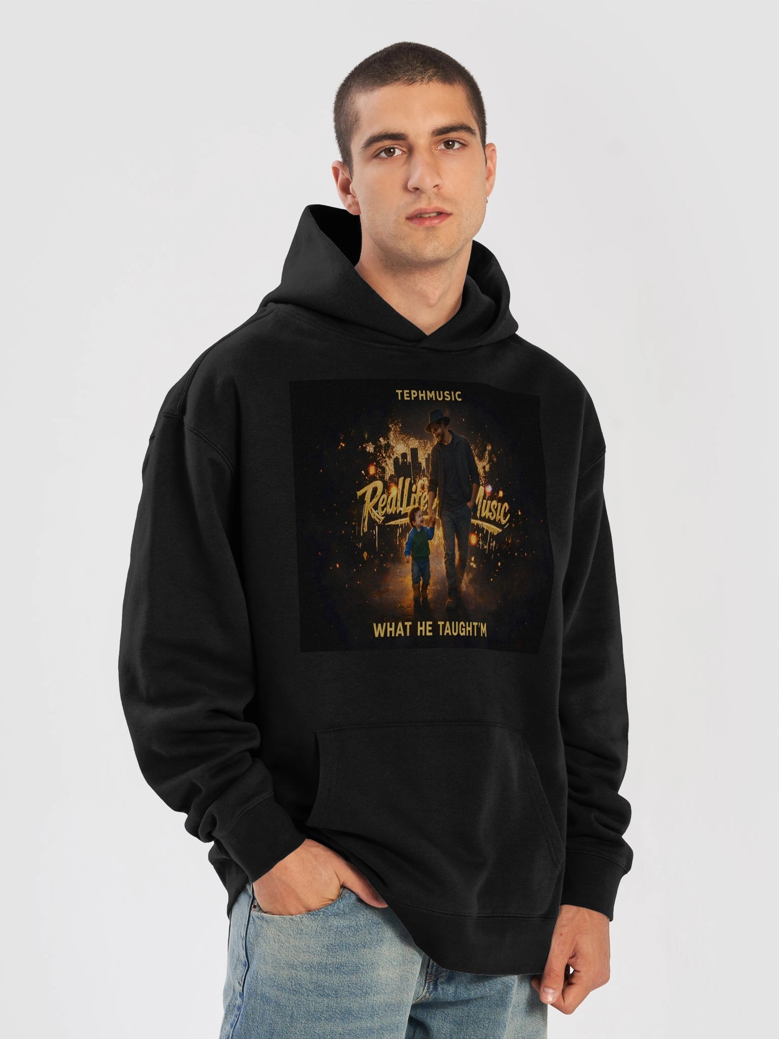 What He Taught’m Cover Art Hoodie W/Logo on the upper Back product image (7)