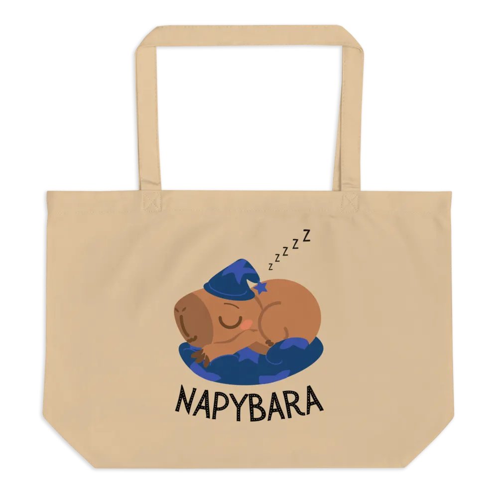 Napybara Capybara Organic Jumbo Tote Bag product image (1)